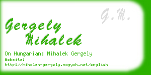 gergely mihalek business card